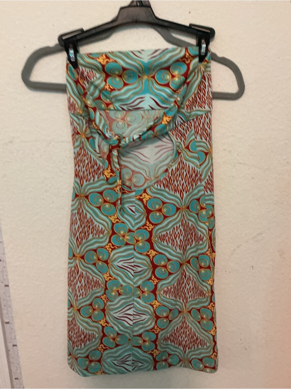 BCBGMaxAzria Multicolor Swirl Print Dress (Red & Turquoise)